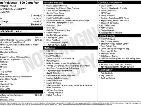 Used 2020 RAM ProMaster 1500 image 7