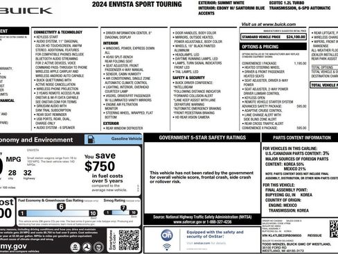 Used 2024 Buick Envista Sport Touring w/ Convenience I Package FWD image 2
