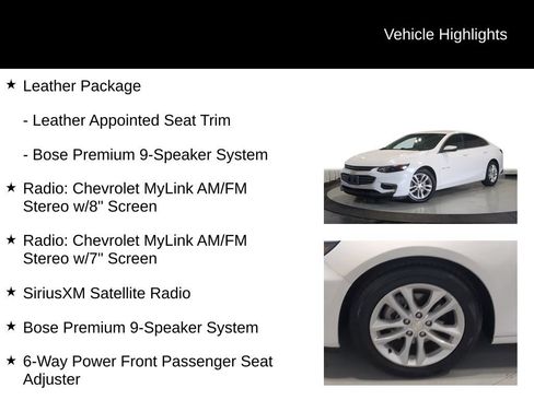 Used 2017 Chevrolet Malibu LT w/ Leather Package FWD image 19