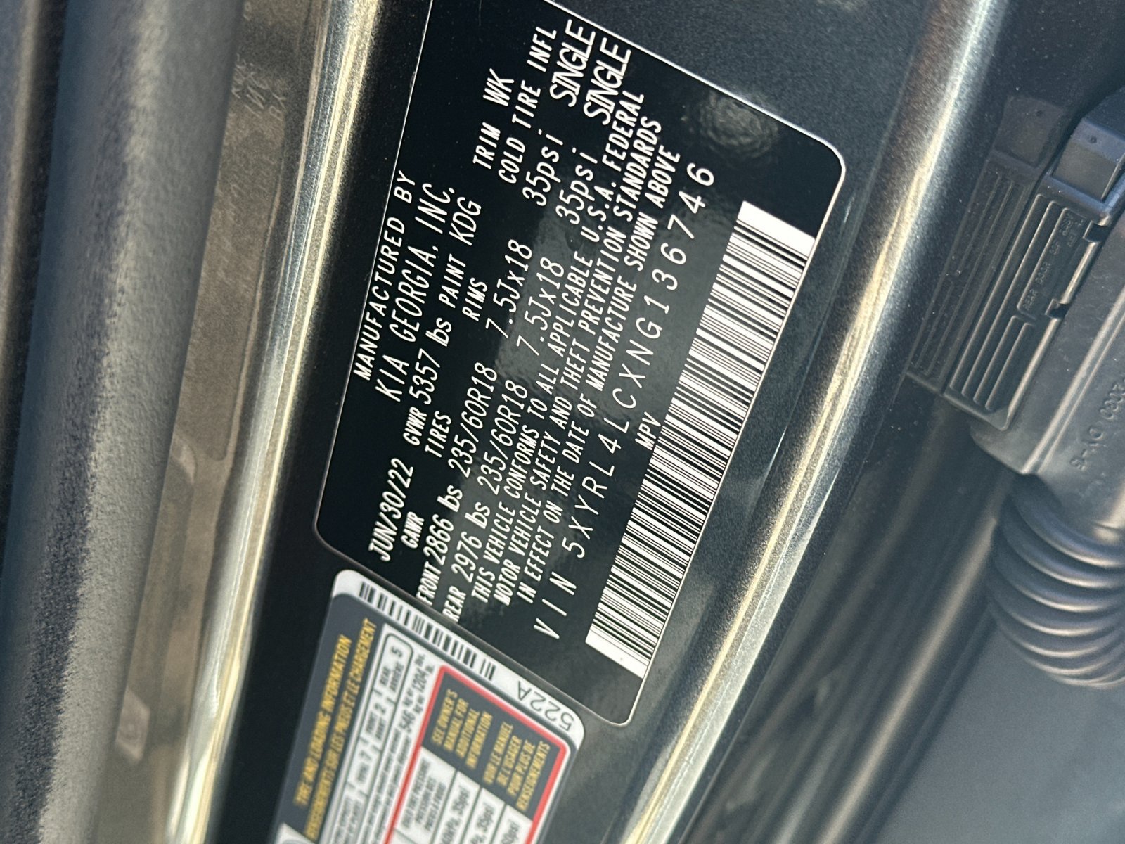 Used 2022 Kia Sorento S w/ Panoramic Sunroof Package FWD image 27