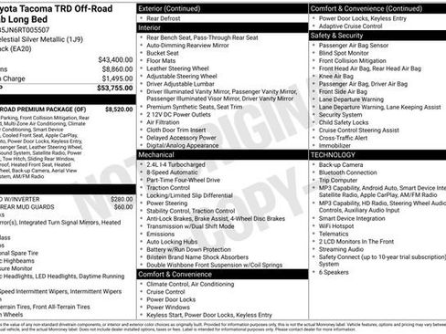 Used 2024 Toyota Tacoma TRD Off-Road w/ TRD Off Road Premium Package AWD/4WD image 8