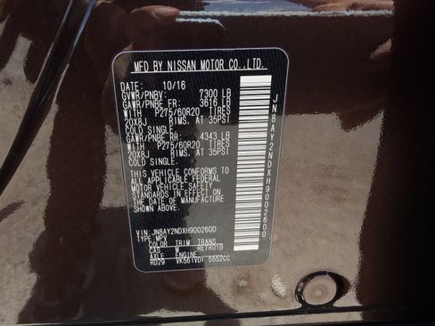 Used 2017 Nissan Armada SL w/ Technology Package RWD image 32