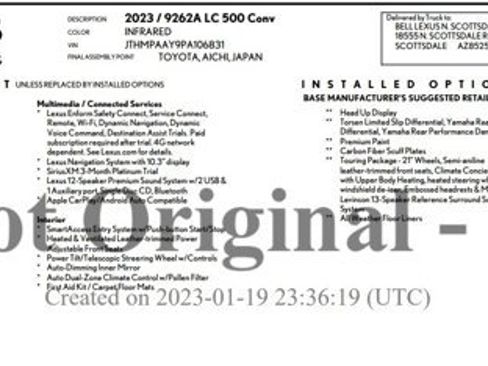 Certified 2023 Lexus LC 500 Convertible image 3