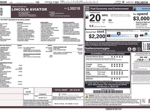 Certified 2023 Lincoln Aviator Reserve w/ Equipment Group 201A AWD/4WD image 38