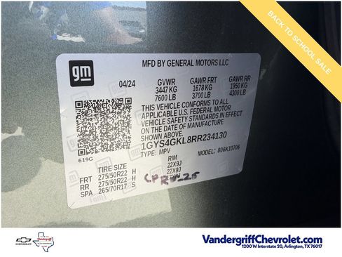 Used 2024 Cadillac Escalade Sport Platinum w/ LPO, ONYX Package AWD/4WD image 32
