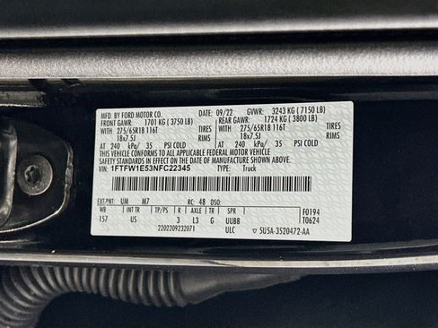 Used 2022 Ford F150 XLT w/ Equipment Group 302A High AWD/4WD image 12