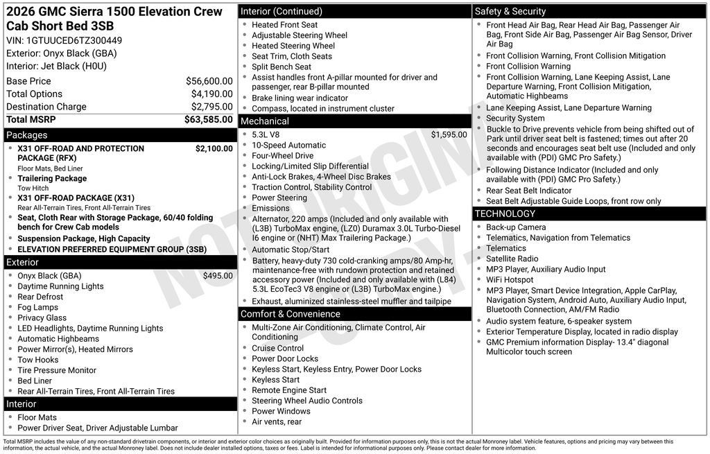 Certified 2026 GMC Sierra 1500 Elevation AWD/4WD image 13