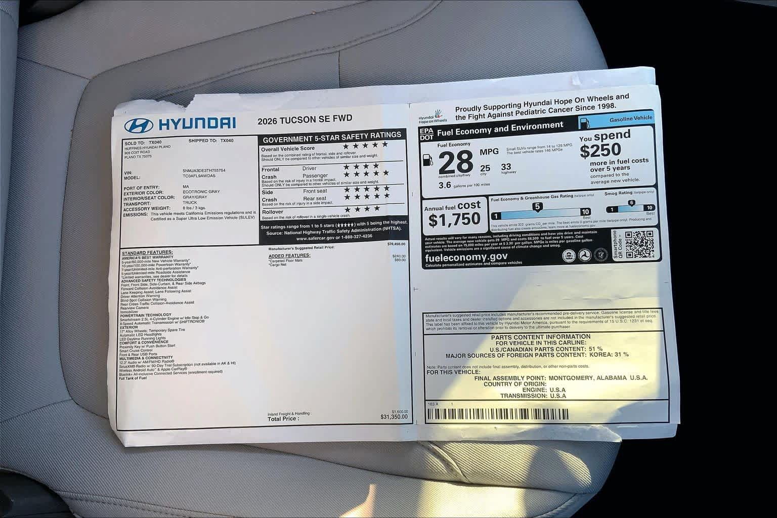 New 2026 Hyundai Tucson SE FWD image 18