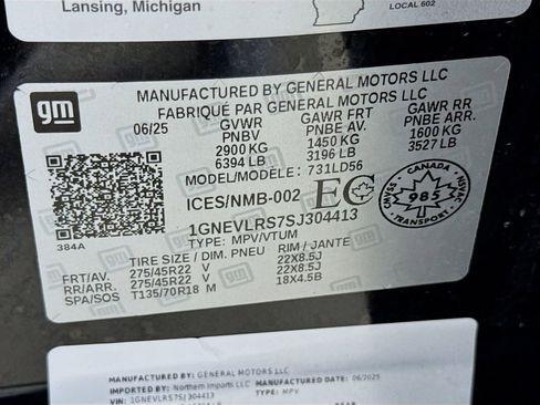 Used 2025 Chevrolet Traverse RS w/ LPO, Floor Liner Package AWD/4WD image 28