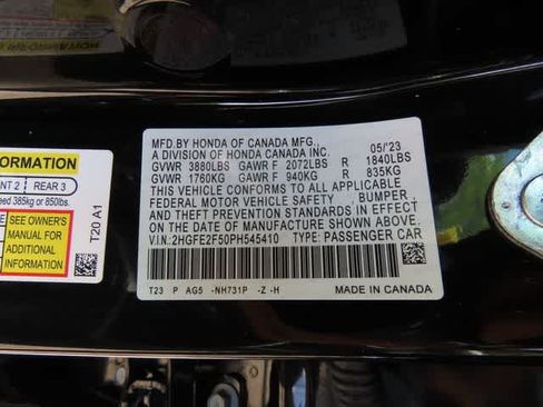 Certified 2023 Honda Civic Sport image 25