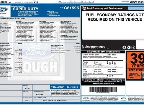 Used 2016 Ford F250 Lariat w/ Lariat Interior Package image 9