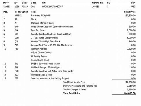 New 2026 Porsche Panamera 4 image 46