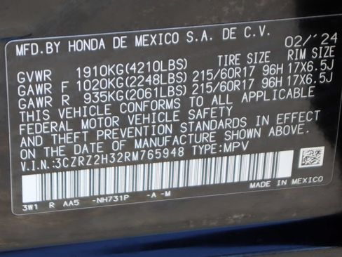 Used 2024 Honda HR-V LX image 43