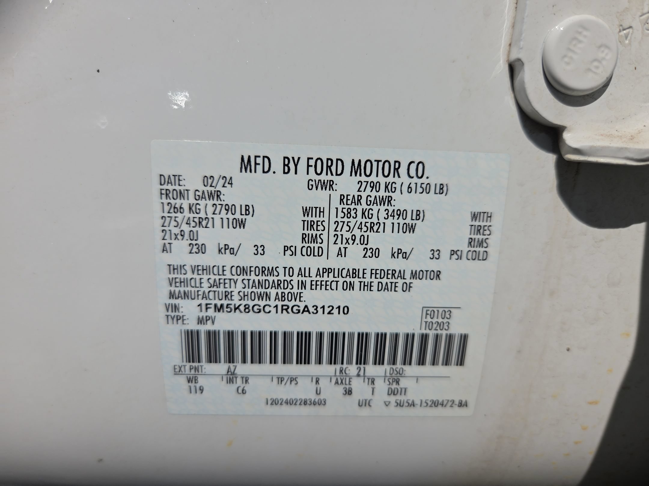 Used 2024 Ford Explorer ST w/ Equipment Group 401A AWD/4WD image 30