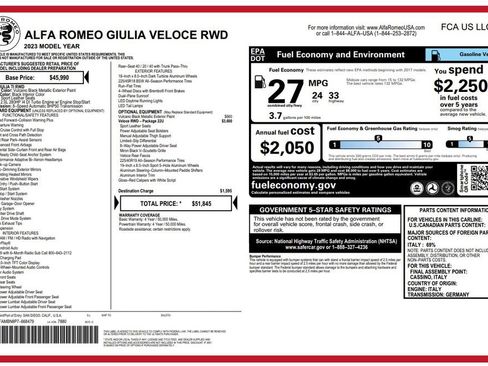Used 2023 Alfa Romeo Giulia Veloce RWD image 3