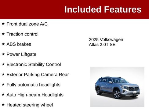 Used 2025 Volkswagen Atlas SE AWD/4WD image 3