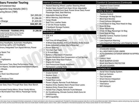 Used 2025 Subaru Forester Touring w/ Popular Package - Touring AWD/4WD image 19