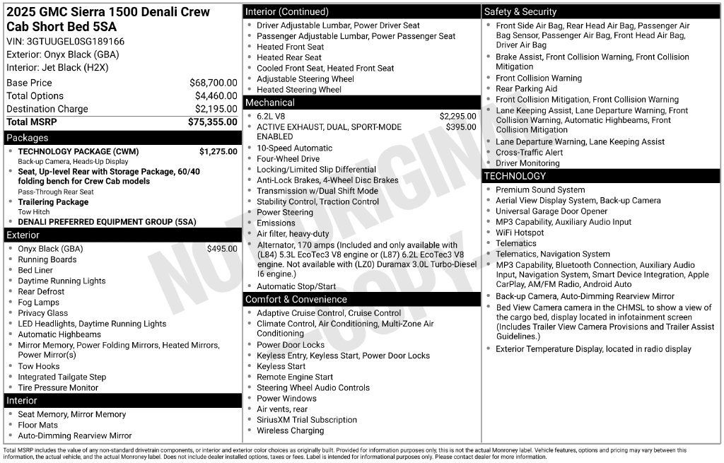 Certified 2025 GMC Sierra 1500 Denali w/ Technology Package AWD/4WD image 2
