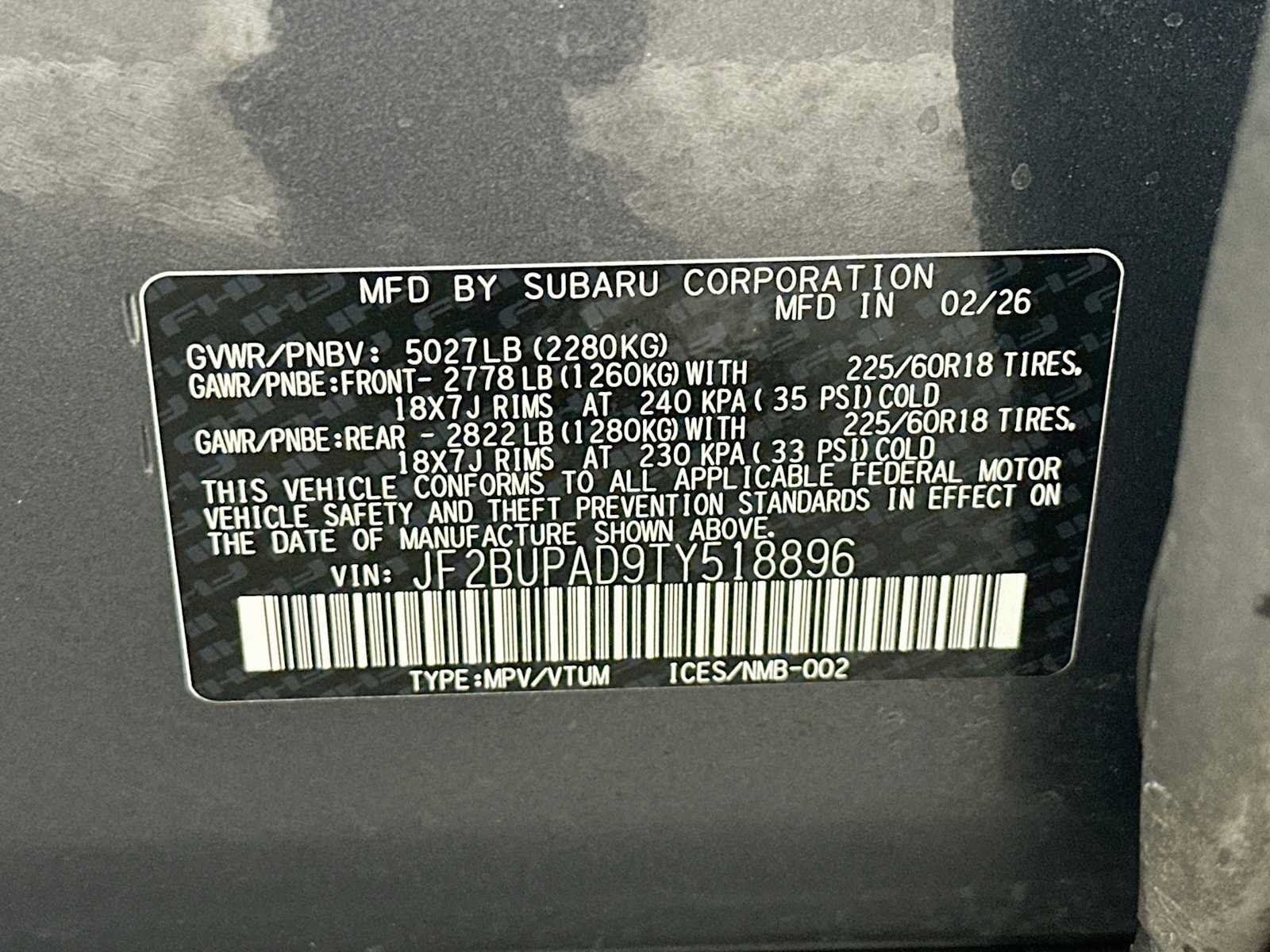 Certified 2026 Subaru Outback Premium AWD/4WD image 29