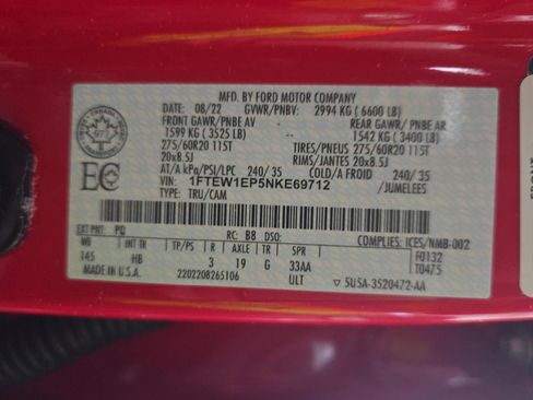 Used 2022 Ford F150 Lariat w/ Equipment Group 502A High image 14