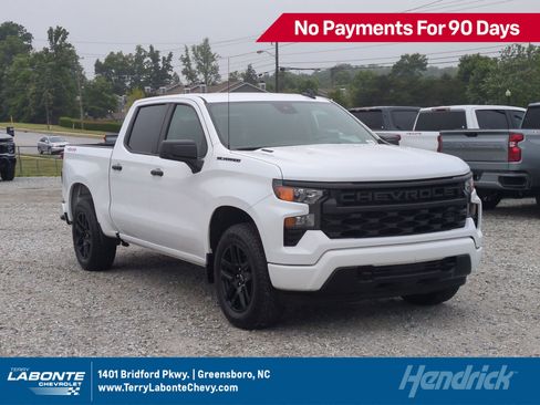 Certified 2025 Chevrolet Silverado 1500 Custom w/ LPO, Dark Essentials Package AWD/4WD image 1