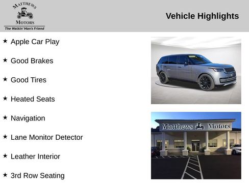 Used 2023 Land Rover Range Rover Long Wheelbase SE AWD/4WD image 14