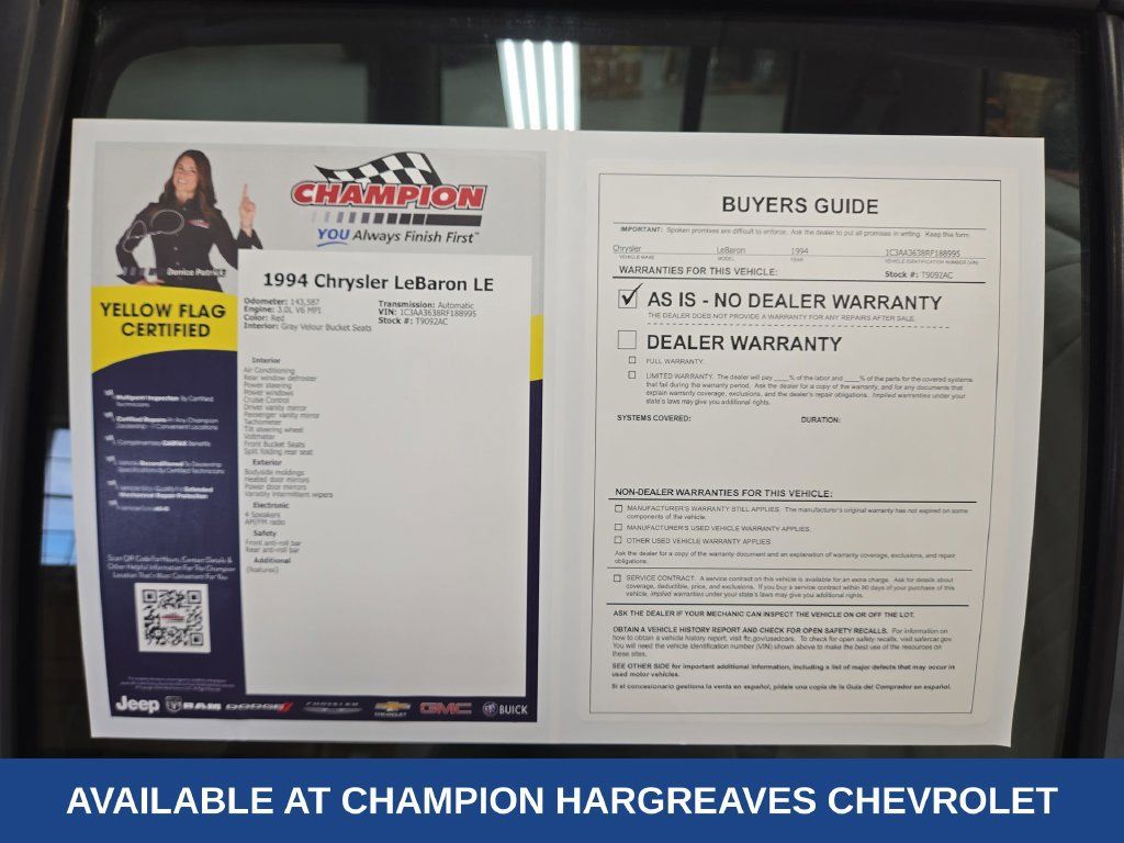 Used 1994 Chrysler LeBaron LE FWD image 43
