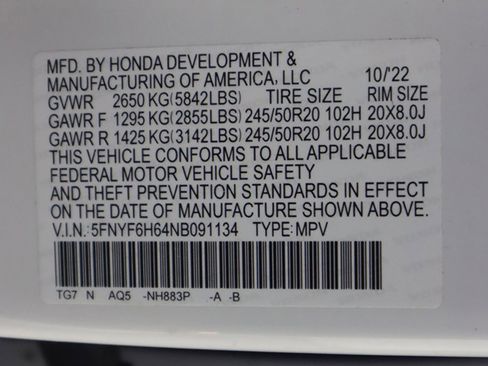 Used 2022 Honda Pilot Touring image 66