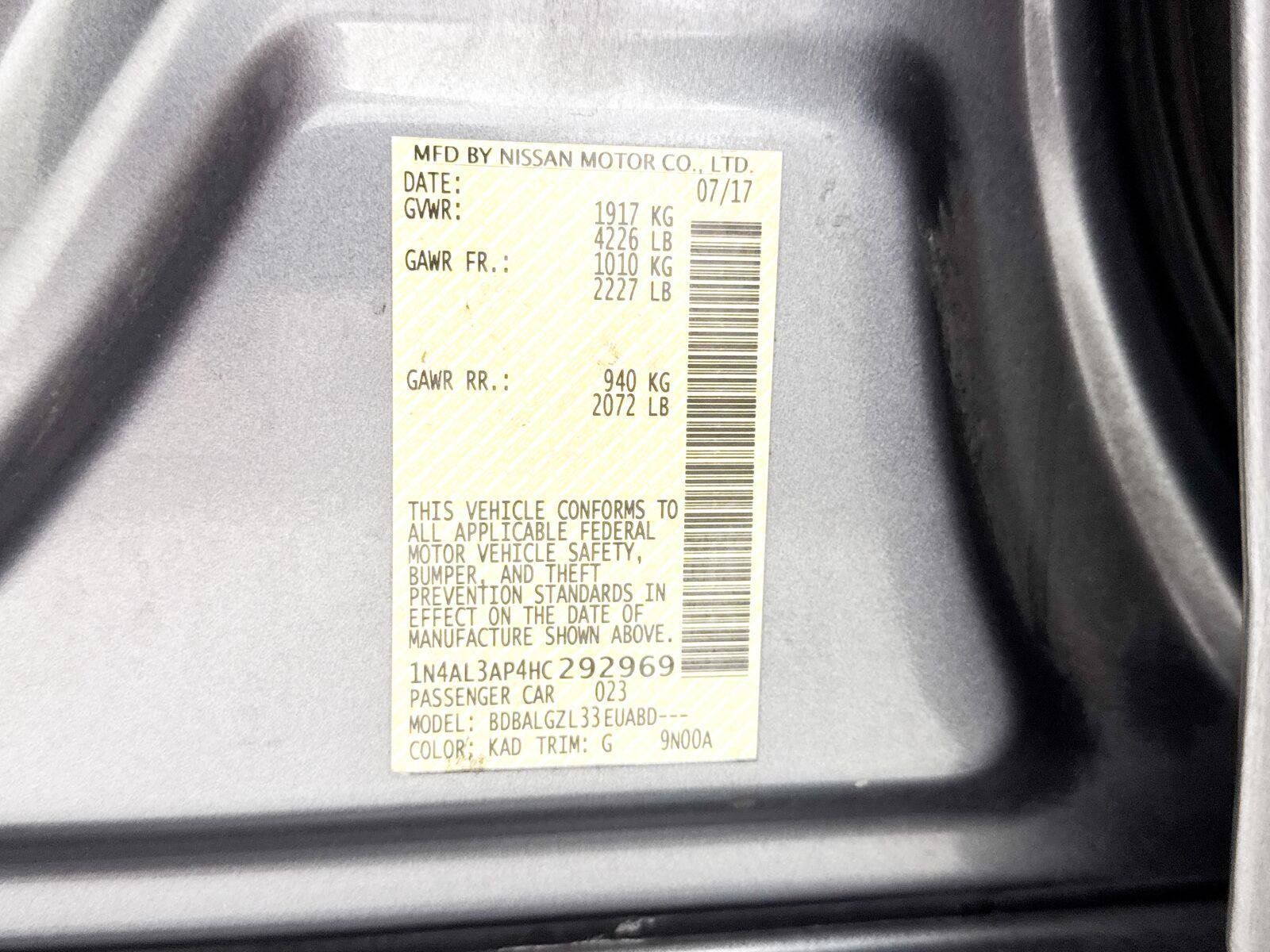 Used 2017 Nissan Altima 2.5 S w/ Power Driver Seat Package FWD image 31