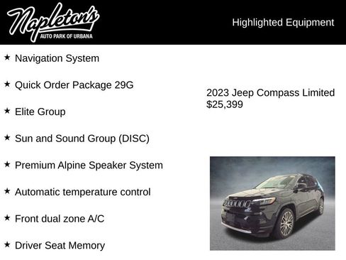 Used 2023 Jeep Compass Limited w/ Elite Group AWD/4WD image 4