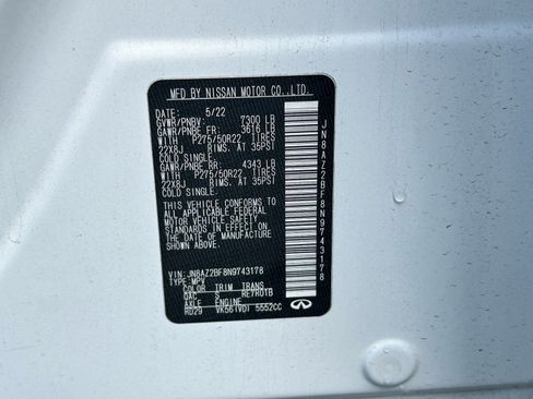 Used 2022 INFINITI QX80 Sensory w/ Cargo Package RWD image 36