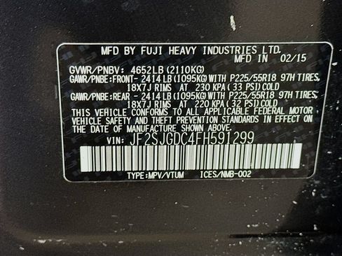 Used 2015 Subaru Forester 2.0XT Premium w/ Protection Package #1 AWD/4WD image 39