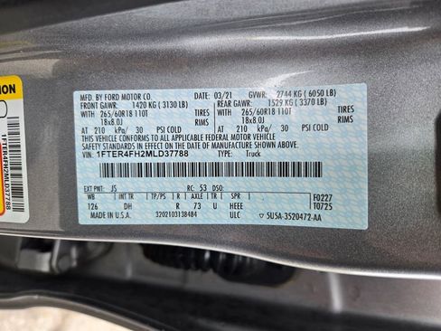 Used 2021 Ford Ranger Lariat w/ Equipment Group 501A High image 31