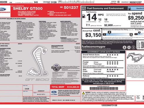 Used 2022 Ford Mustang Shelby GT500 w/ Carbon Fiber Track Pack RWD image 30