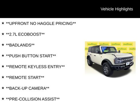 Certified 2025 Ford Bronco Badlands AWD/4WD image 12