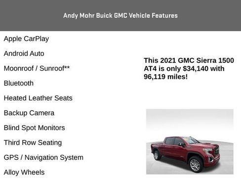 Used 2021 GMC Sierra 1500 AT4 w/ AT4 Premium Package AWD/4WD image 4