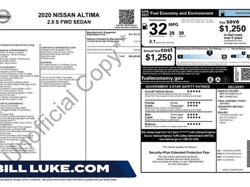 Used 2020 Nissan Altima 2.5 S FWD image 1