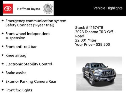 Used 2023 Toyota Tacoma TRD Off-Road AWD/4WD image 35