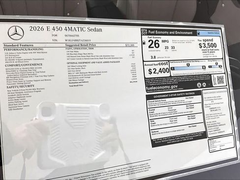 New 2026 Mercedes-Benz E 450 E 450 image 17