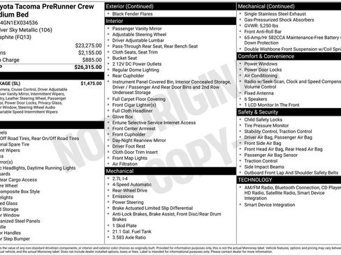 Used 2014 Toyota Tacoma PreRunner w/ SR5 Package RWD image 2