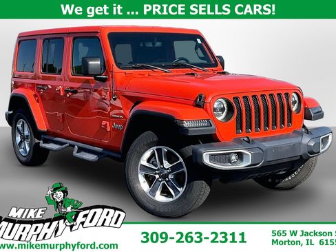 Used 2020 Jeep Wrangler Unlimited Sahara w/ Uconnect 4C Nav & Sound Group AWD/4WD image 1