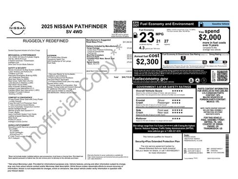 New 2025 Nissan Pathfinder SV w/ Cargo Package image 31