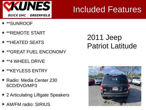 Used 2011 Jeep Patriot Latitude AWD/4WD image 2