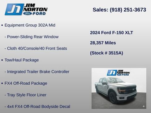 Used 2024 Ford F150 XLT w/ Equipment Group 302A MID AWD/4WD image 15