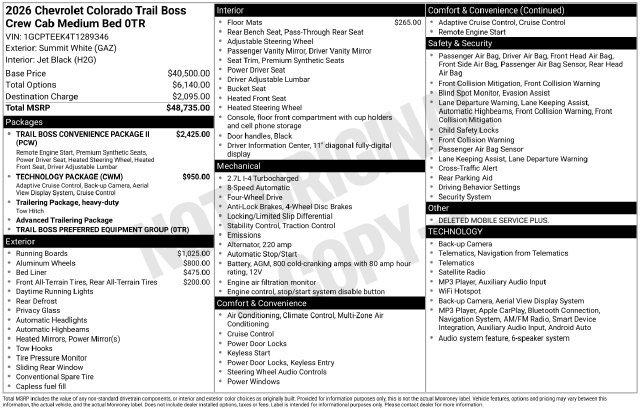 New 2026 Chevrolet Colorado Trail Boss AWD/4WD image 4
