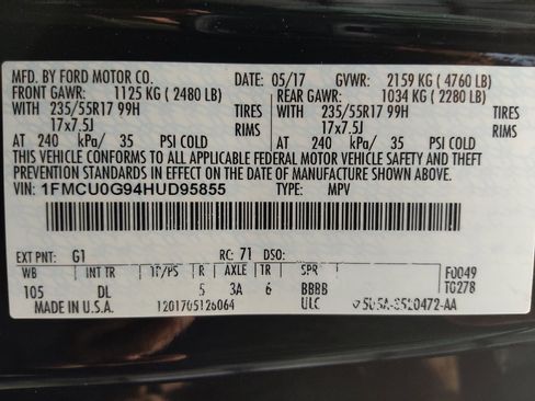 Used 2017 Ford Escape SE w/ SE Leather Comfort Package FWD image 33