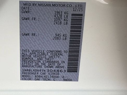 Used 2026 Nissan Altima 2.5 SV FWD image 29