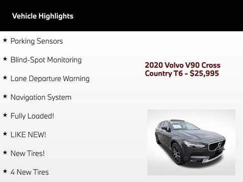 Used 2020 Volvo V90 T6 Cross Country AWD/4WD image 5