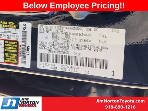 New 2026 Toyota Tundra 1794 Edition AWD/4WD image 24