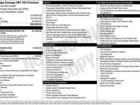 Certified 2024 Dodge Durango SRT AWD/4WD image 8